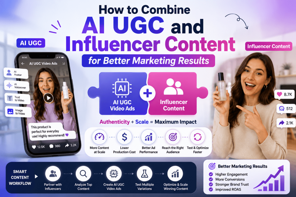 How to Combine AI UGC and Influencer Content for Better Marketing&nbsp;Results