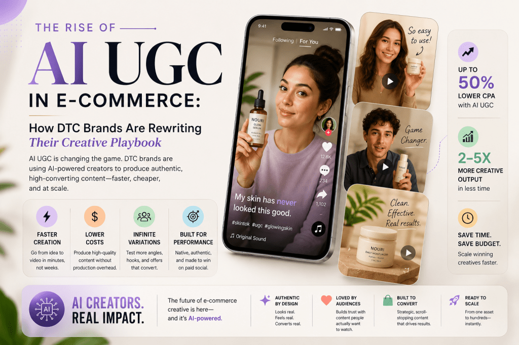 The Rise of AI UGC in E-Commerce: How DTC Brands Are Rewriting Their Creative&nbsp;Playbook