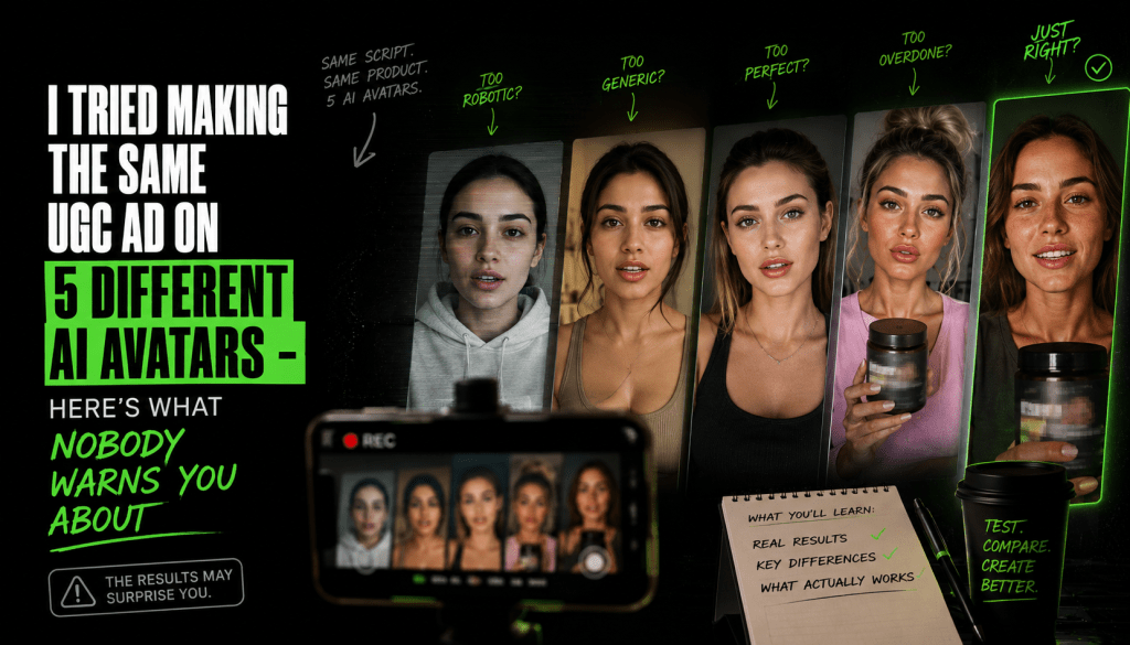 AI Avatars for UGC Ads: I Tested 5 (Real Results)