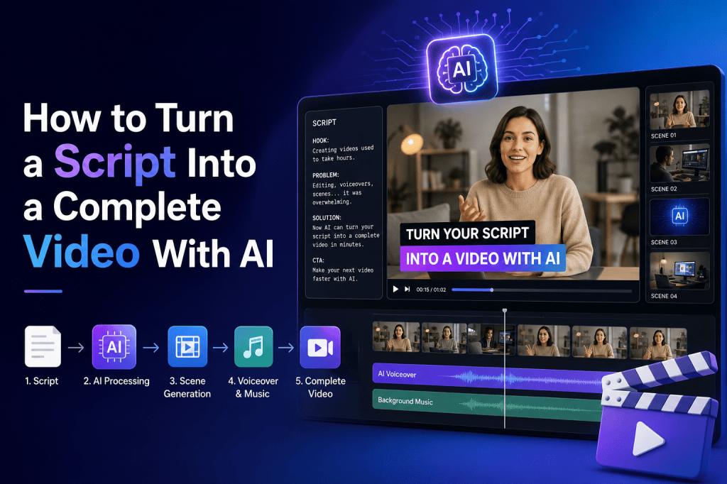 How to Turn a Script Into a Complete Video With&nbsp;AI